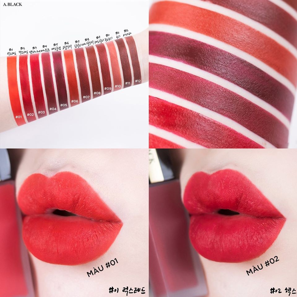 Son Kem A.Black Artistic Velvet Tint Siêu Lì Mịn | BigBuy360 - bigbuy360.vn