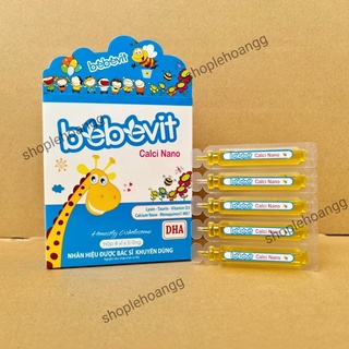 Bebevit Calci Nano giúp bổ sung canxi và vitamin D3, giúp xương chắc khỏe, cải thiện còi xương ở trẻ (Hộp 20 ống)