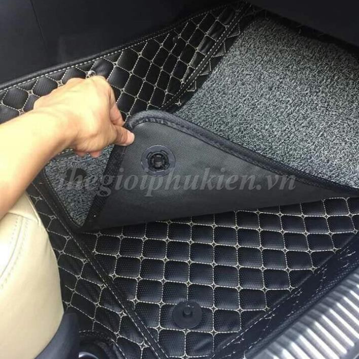 Thanh lý, Lót sàn da 6D cho KIA Cerato 2019 -2020-2021 kèm thảm rối chống bụi  (hàng cao cấp)