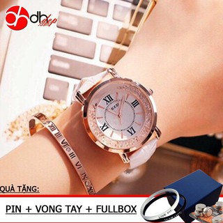 Đồng Hồ Nữ KEZZI Dây Da (Cườm Xoay) [BẢO HÀNH CHÍNH HÃNG] . ROBIN