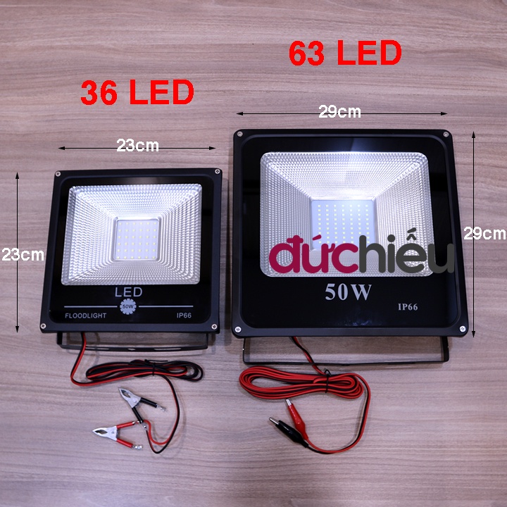 [ Hàng bao chất lượng ]  Đèn pha LED kẹp bình ắc quy 12v - 85v auto vôn 20w 30w 50w 100w - Đức Hiếu Shop