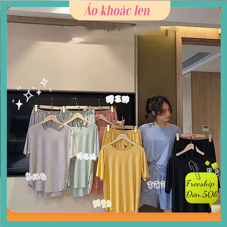 Đồ Bộ Nữ ❤️Mua 1 tặng 1❤️ Bộ mặc nhà mát mẻ chất lụa mát mịn mùa hè cao cấp đẹp Quảng Châu