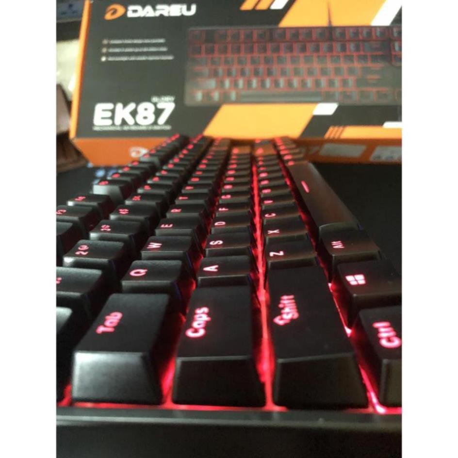 Bàn phím cơ Dareu EK87 - Mã cũ DK87 Đèn led màu đỏ Thay được keycap Bảo hành 24 tháng Lỗi 1 đổi