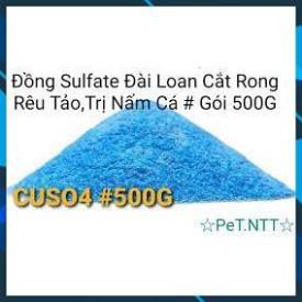 500gr - Đồng sunfat (CuSO4) chuẩn ko pha tạp chất 99% xử lý hồ bơi, bể cá, ao tôm
