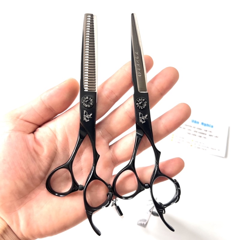 Kéo cắt tóc chiến binh chính hãng size 6.0 màu đen bảo hành 6 tháng