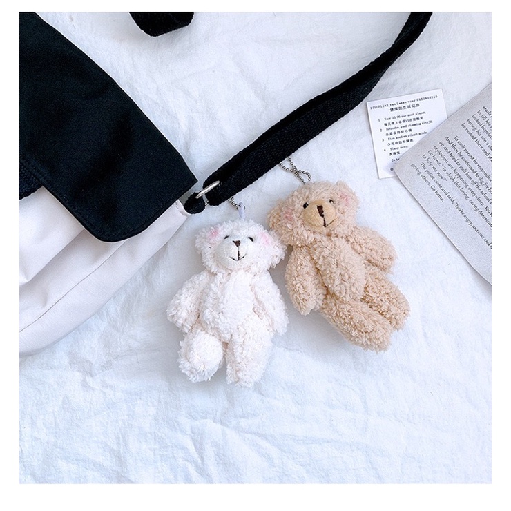 Móc khoá gấu bông treo balo túi xách hình gấu cừu dễ thương