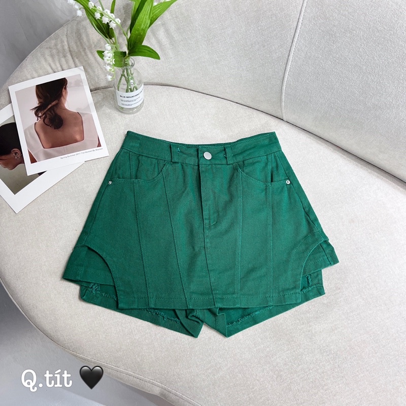 Chân váy xẻ gân tôn dáng hàng QC loại 1 - hàng có sẵn