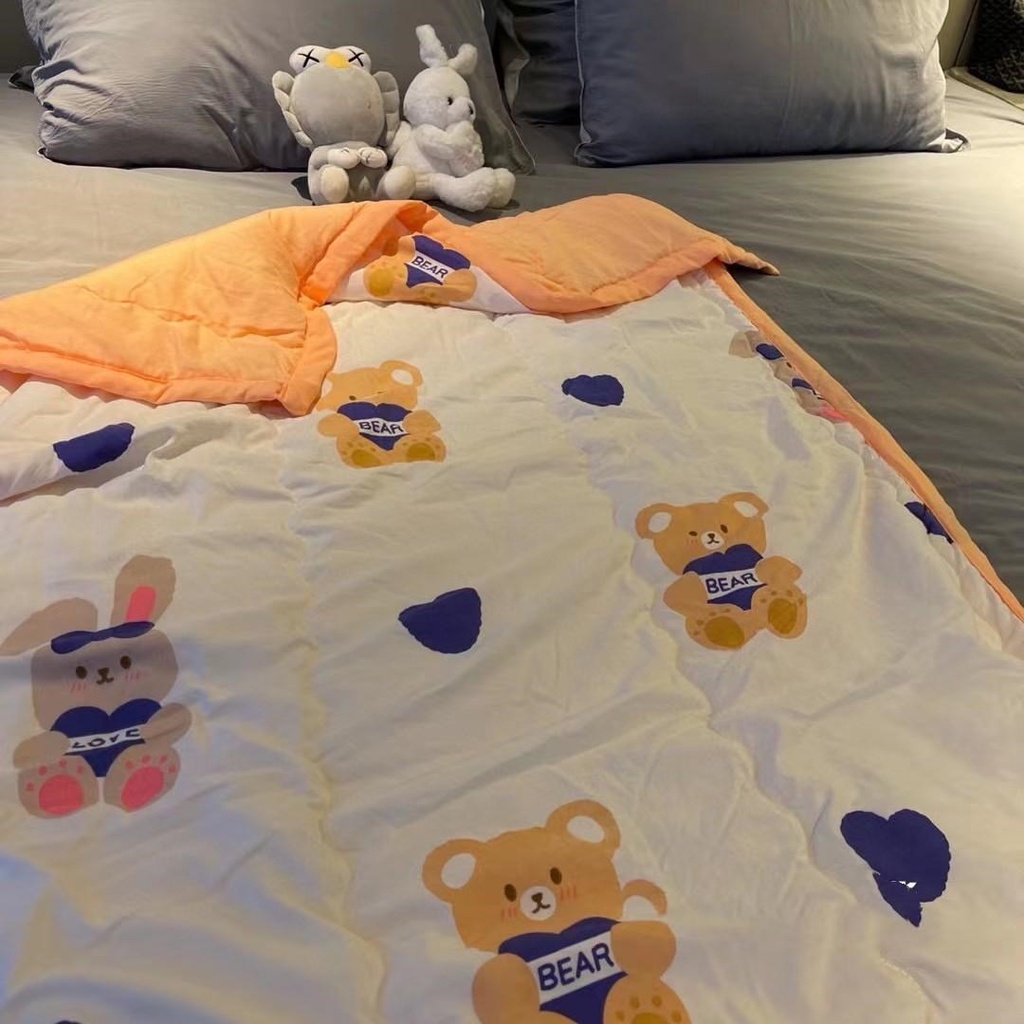 [Hàng HOT] Chăn trẻ em Mẫu chất cotton đũi cho bé đắp mùa hè thu Phim hoạt hình mềm nhẹ 120*150cm【Tennessee052】