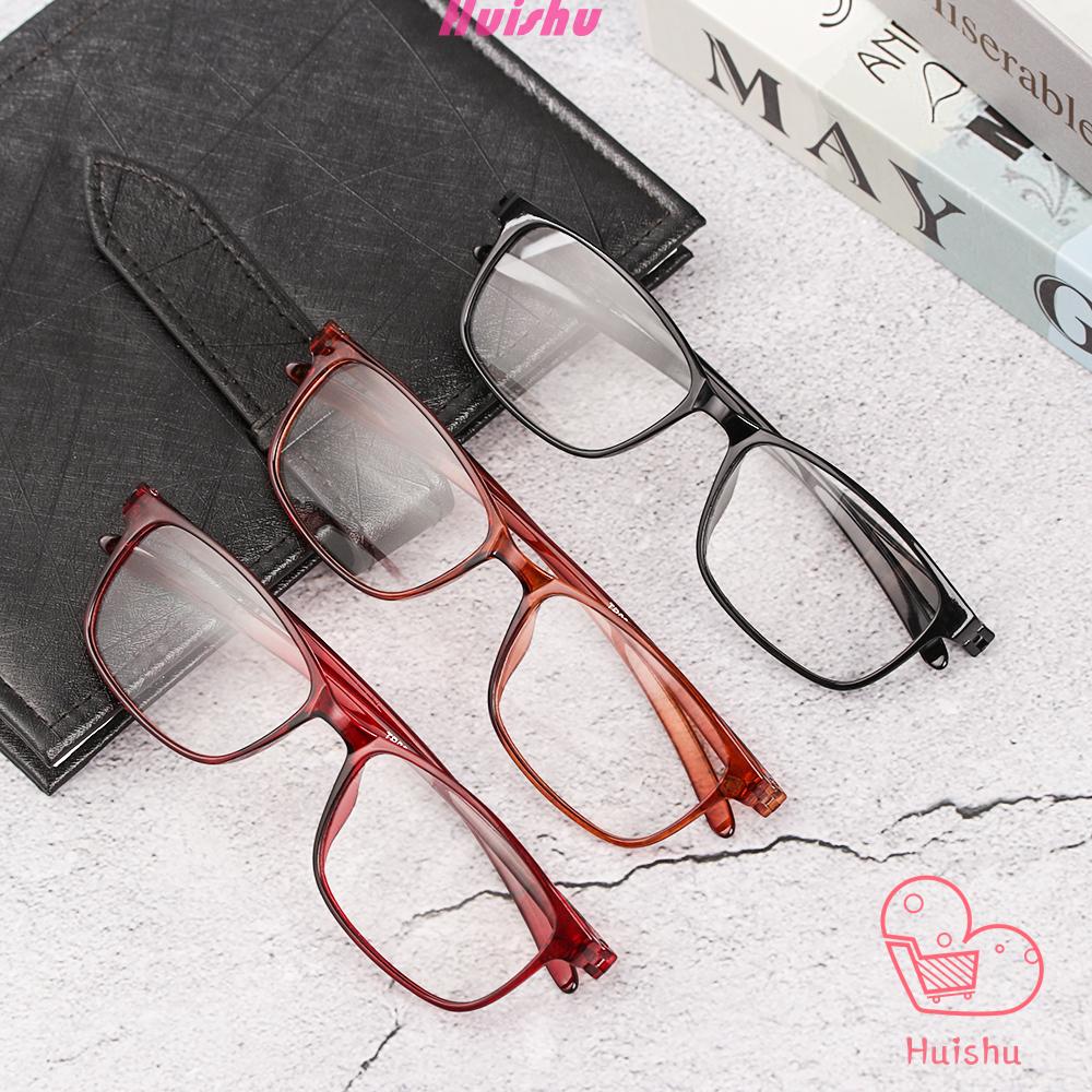 💍HS💄 Retro Presbyopic Glasses Flexible Reading Glasses Reader Eyewear TR90 Ultralight Women Men Fashion Clear Lens/Multicolor