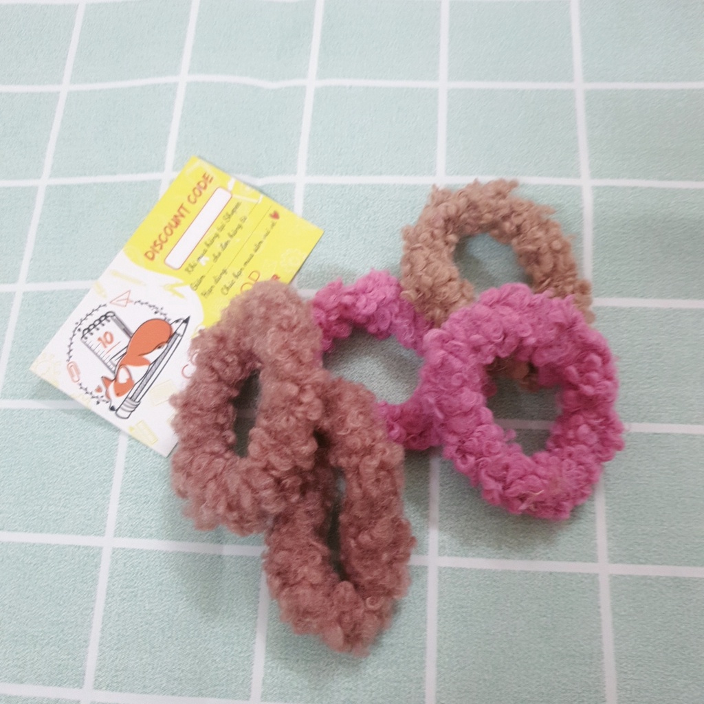 Dây buộc tóc nhung lông dễ thương