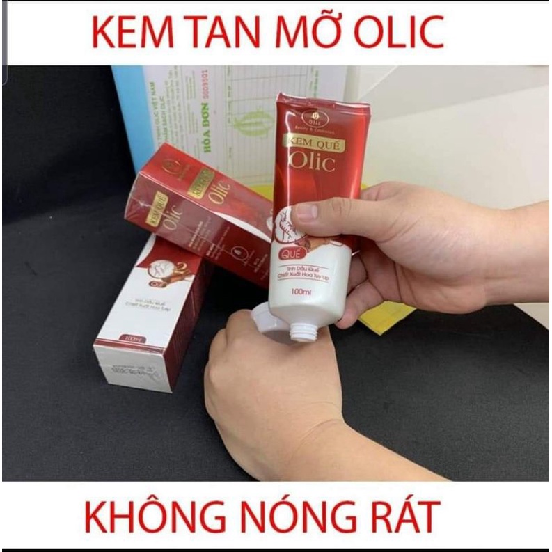 Kem Tan Mỡ Olic Rách Vỏ - Kem Quế Olic rách màng co date xa 100ml