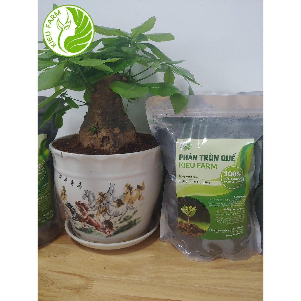Phân trùn quế hữu cơ nguyên chất 5kg_Kieufarm