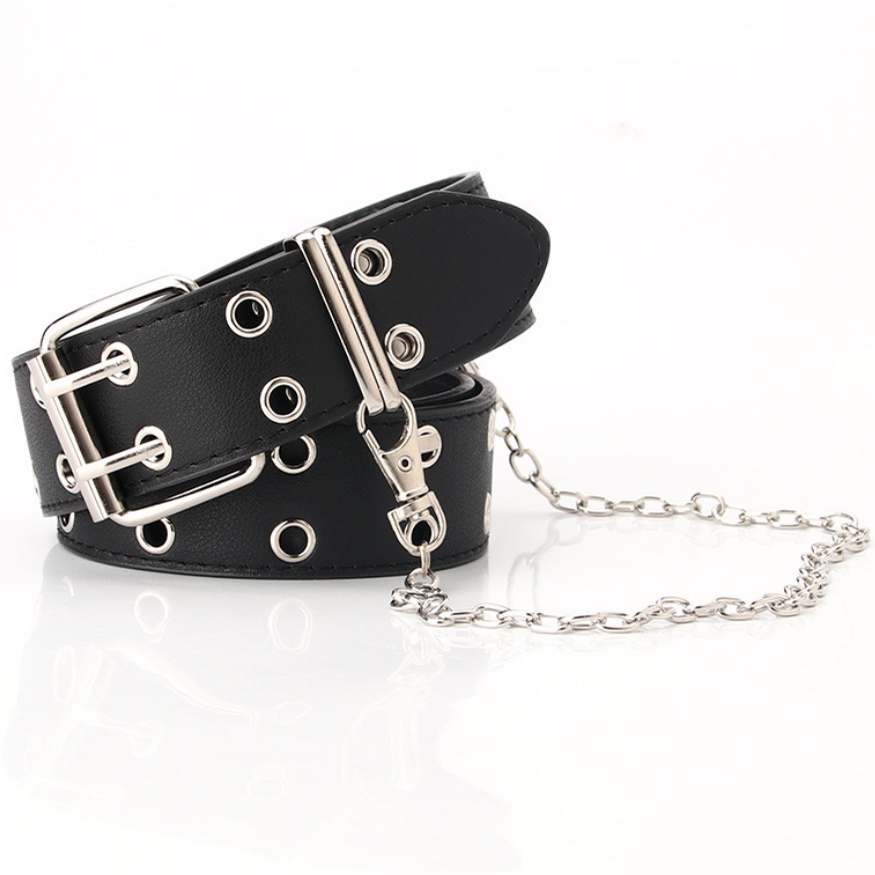 Thắt Lưng Nữ Bản To Kèm Dây Xích Cá Tính TL012 ShopMaySG Dây Lưng Nữ Thời Trang, Dây Nịt Nữ Da PU Khóa Kim Loại Bền Chắc