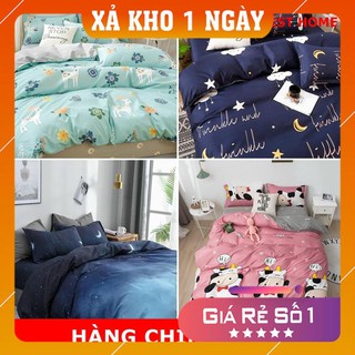 Bộ chăn ga gối đệm cotton poly nhập khẩu bộ 4 món vỏ chăn, ga , 2 vỏ gối ( chọn mẫu )