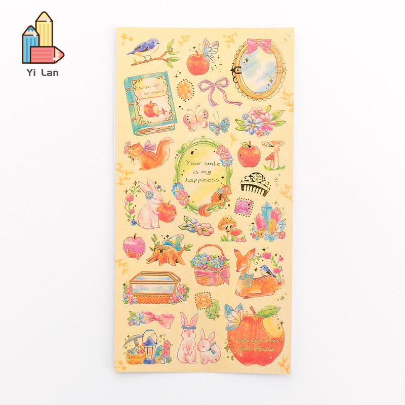 Hình Dán Họa Tiết Công Chúa Cổ Tích Trang Trí Nhật Ký Tự Làm Đa Dụng