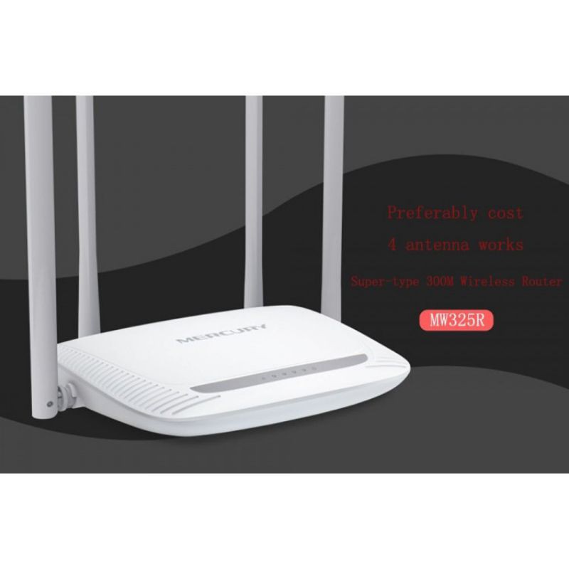 Mercusys MW325R Bộ Phát wifi chuẩn N tốc độ 300Mbps 4 ăng ten - Mới 100% Bảo Hành 2 Năm