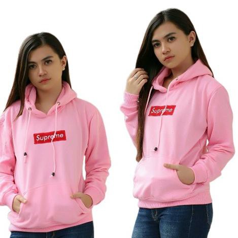 Áo Hoodie Có Túi Trước In Chữ Supreme Thời Trang Cho Nữ