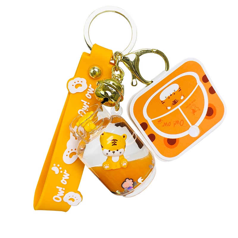 Móc khoá hình bình xăng hổ hoạt hình dễ thương