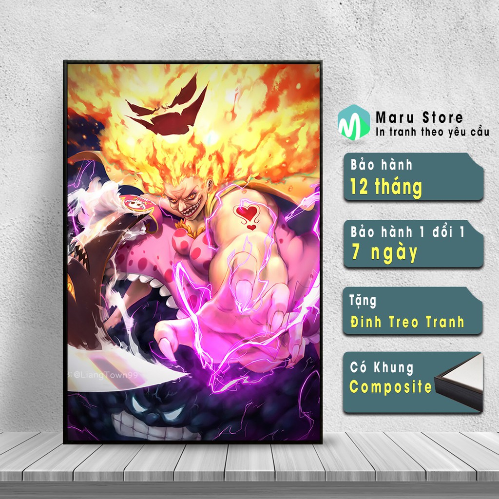 Tranh Canvas Big Mom Treo Tường, Có khung Composite, Bảo hành 12 tháng