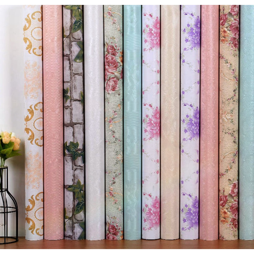 1m Decal giấy dán tường có sẵn keo dán khổ 45cm-mẫu cây hoa lá PK364