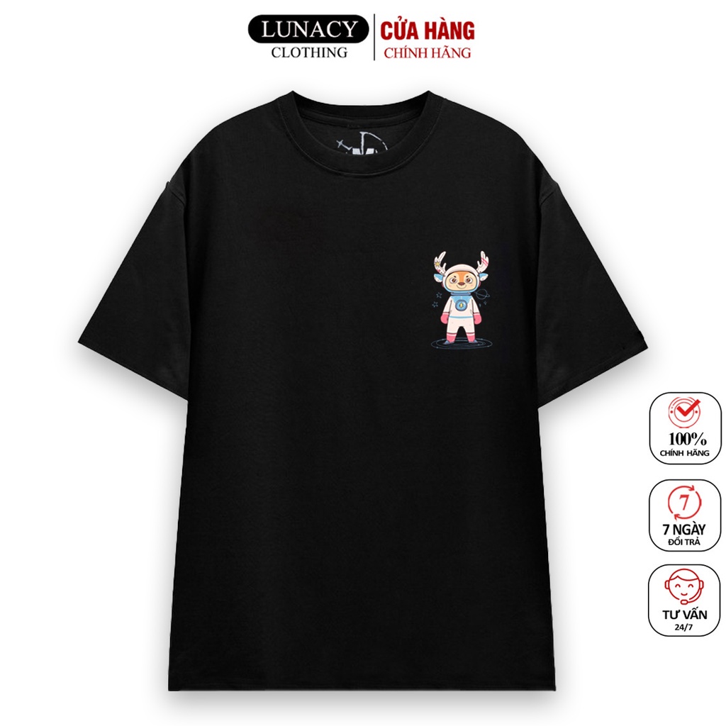 Áo thun tay lỡ LUNACY phông Unisex nam nữ Cotton oversize form rộng NINE ANIMALS TB026 | BigBuy360 - bigbuy360.vn