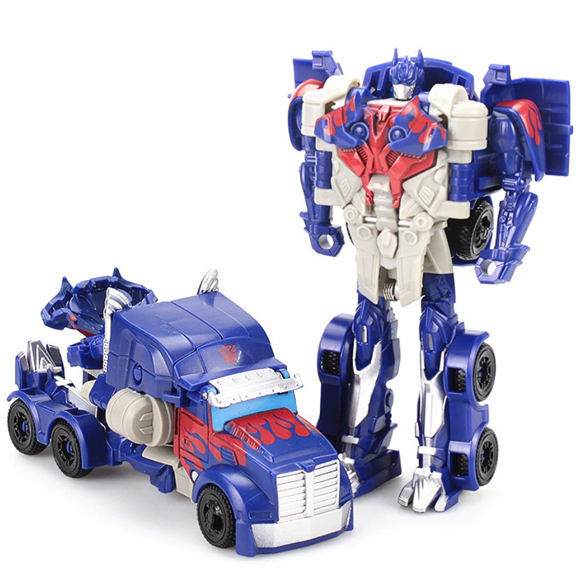 Transformers Optimus Prime Ô Tô Biến Hình Robot - Đồ Chơi Mô Hình Robot Đại Chiến 12cm Cho Bé - Smarthome Toys
