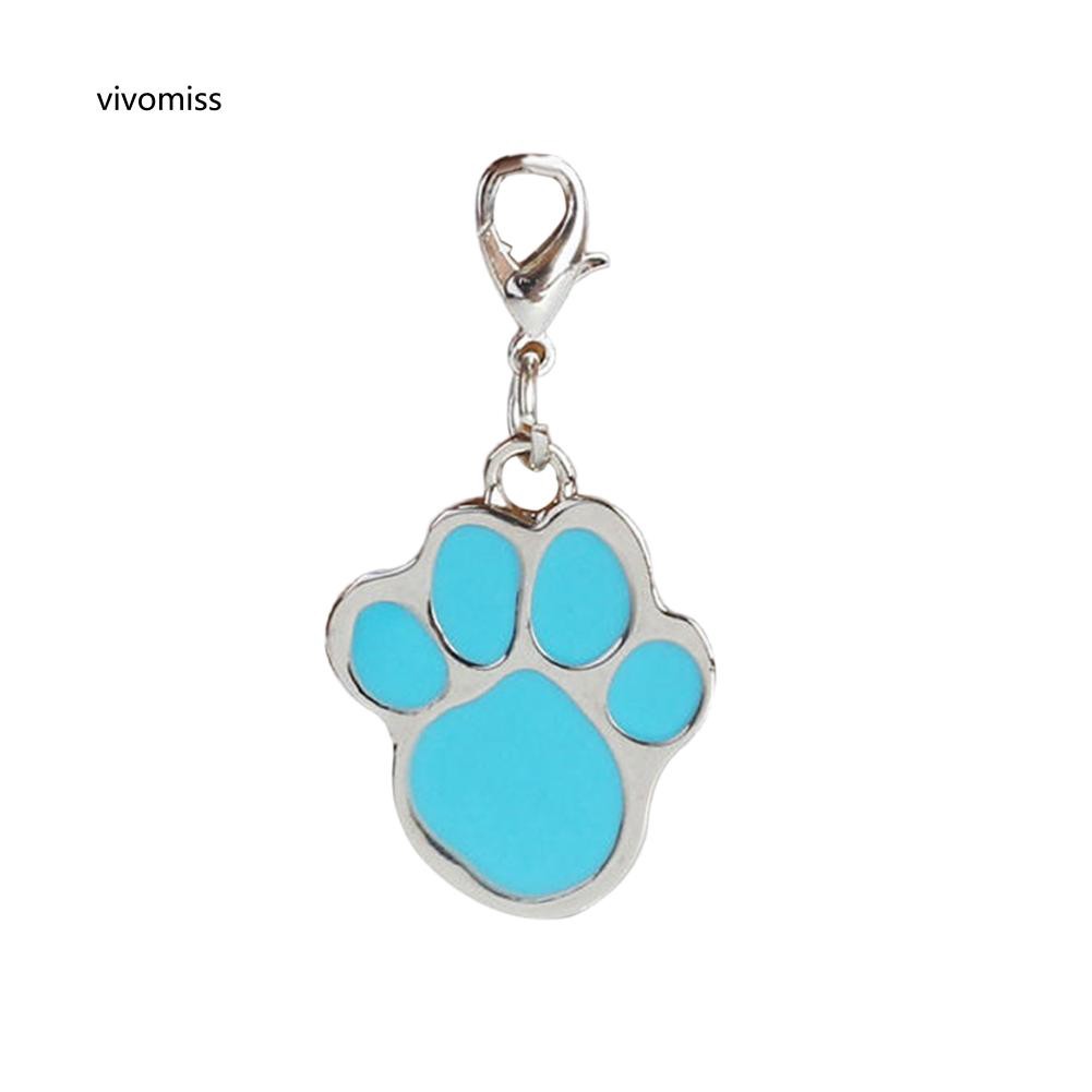 Phụ kiện kim loại hình chân chó dùng đeo cổ thú cưng