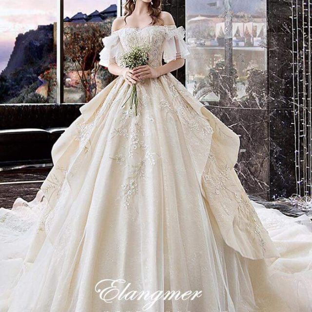 áo cưới bigsize màu trắng