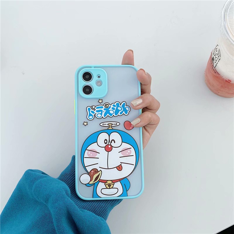 Ốp lưng cứng trong suốt hình Doraemon cho Iphone 12 pro max xr 7plus 8P i7/8 SE 2020 iphone11 pro MAX X XsMax