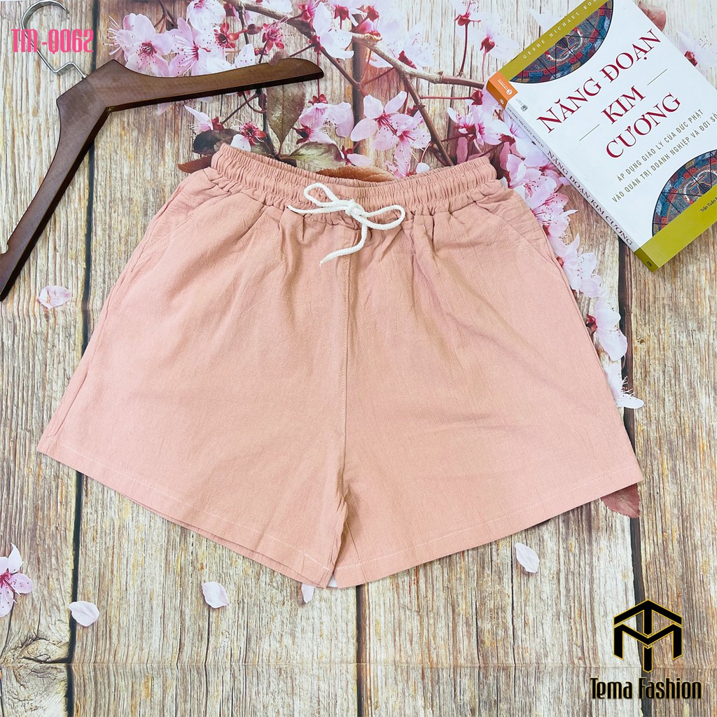 Quần đùi short nữ TEMA cao cấp - quần short nữ chất đũi mềm min mát mặc ở nhà cực thích | BigBuy360 - bigbuy360.vn