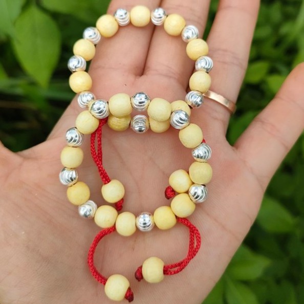 Vòng dâu cho bé mix bạc thật, Món quà sinh nhật, thôi nôi hoặc tặng cho nhau đầy ý nghĩa, ngủ ngon, chống giật mình