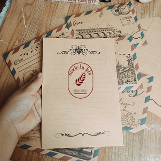 Thư vintage V5  (kèm giấy viết thư)