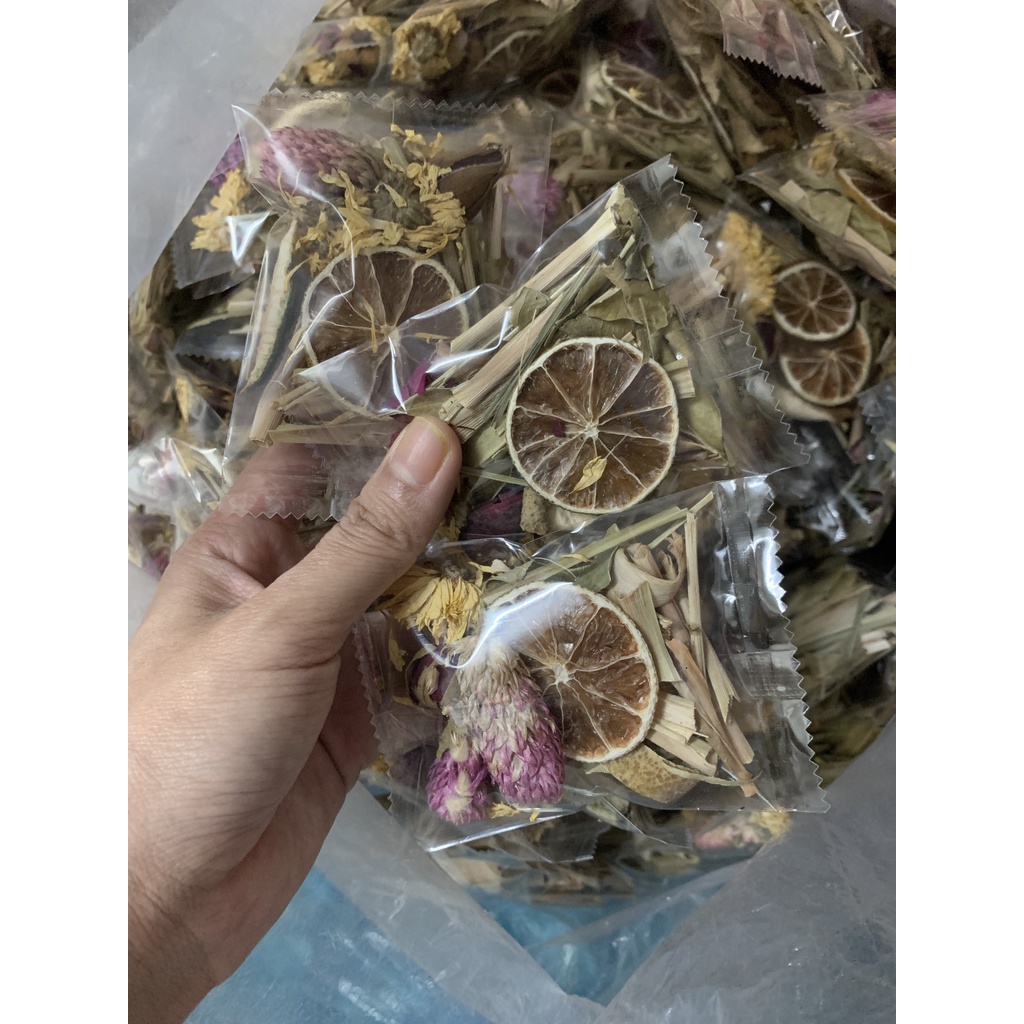 Set 8 gói xông mặt thảo mộc thải độc, làm sạch da, ngăn ngừa mụn handmade