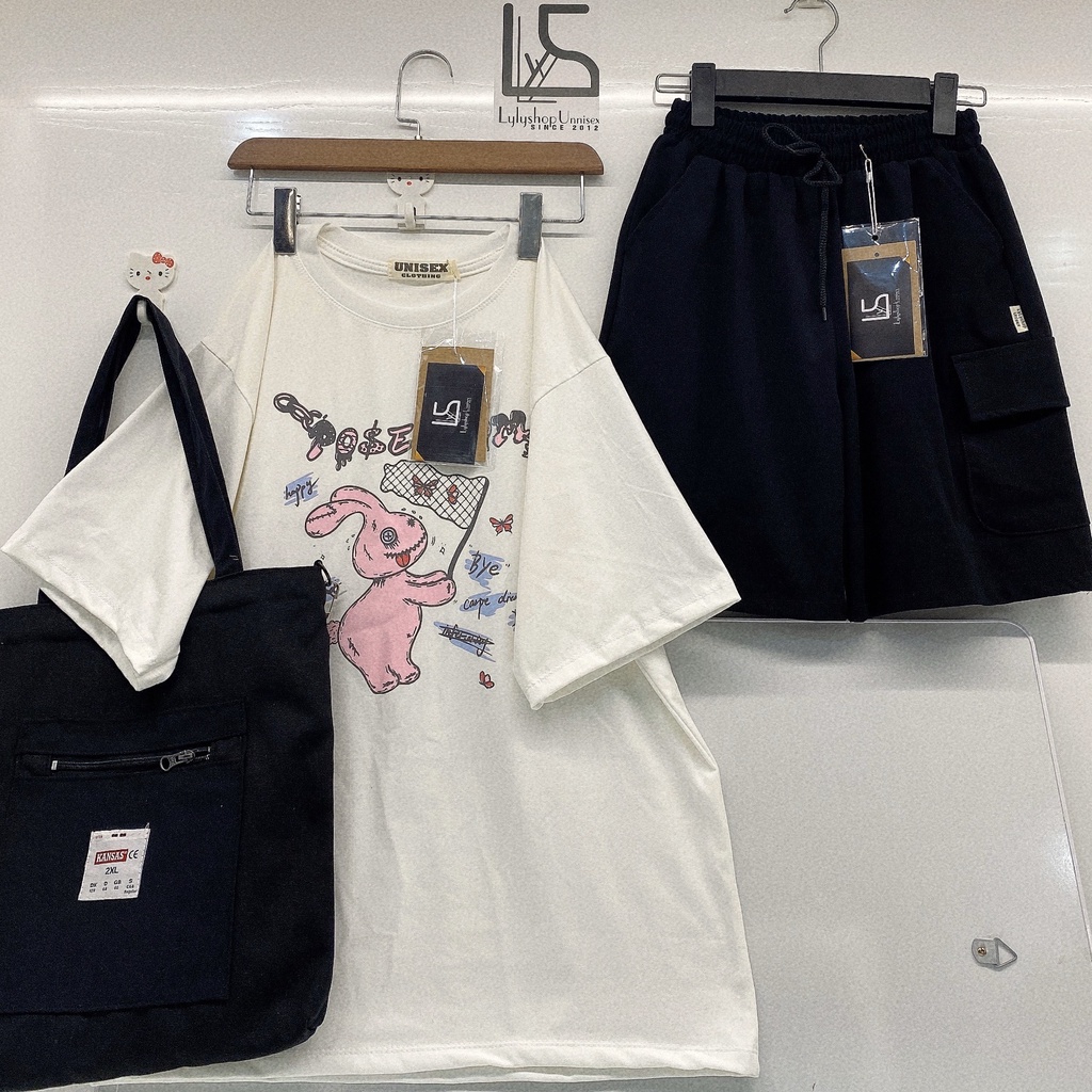 Áo phông tay lỡ LylyshopUnisex, kiểu áo phông vải thun cotton co dãn oversize form rộng dành cho nam nữ | BigBuy360 - bigbuy360.vn