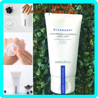 Sữa rửa mặt Innisfree Blueberry Rebalancing 5.5 Cleanser tạo cảm giác mềm mại cho da SRM 100ml