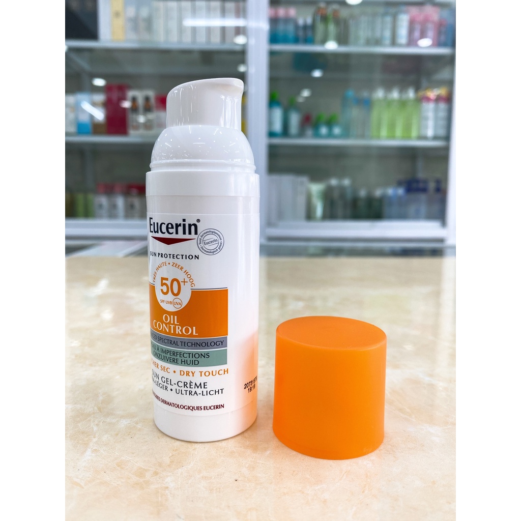 Kem Chống Nắng Cho Da Nhờn Và Mụn Eucerin Sun Gel-Creme Oil Control Dry Touch SPF 50+ UVB UVA 50ml Đức