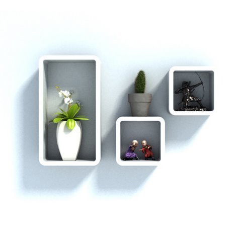 Kệ rời ô vuông treo tường trang trí Hoàng Huy Decor