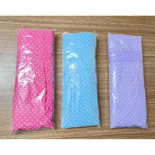 TẠP DỀ VẢI CHẤM BI 2 LỚP ( Hong va xanh)