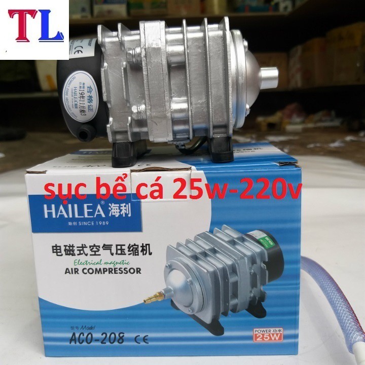Máy sục sủi thổi khí oxy hồ cá cảnh 25W chạy điện 220V