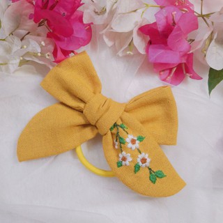 Nơ cột tóc thêu tay handmade