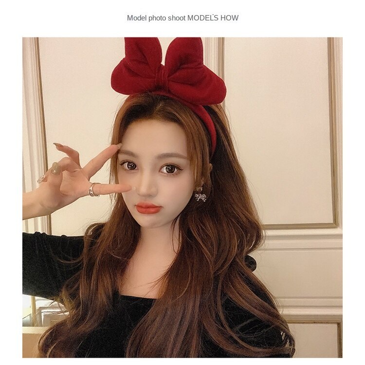 Băng đô nơ cài tóc ba chiều phong cách công chúa thời trang năm mới