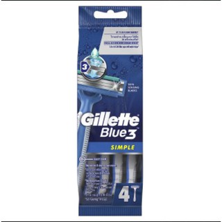 Kiet07 Dao cạo râu Gillette cán xanh Blue3 Simple 4 cây Kiet07