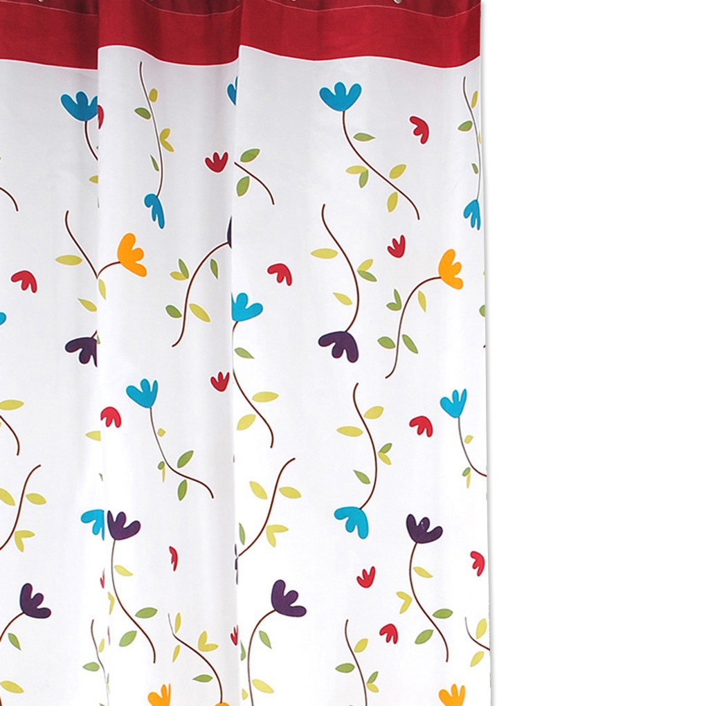 Rèm cửa Polyester họa tiết hoa lan kháng nước chống nấm mốc dùng cho nhà tắm tiện dụng