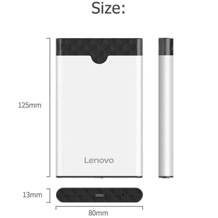 Mua ngay Box ổ cứng 2.5 inch SATA USB3.1 type-C Lenovo S-04 vỏ hợp kim nhôm cao cấp - BX55 [Giảm giá 5%]
