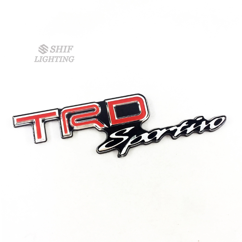 1 sticker trang trí xe oto Toyota họa tiết dập nổi TRD Sportivo bằng nhựa ABS