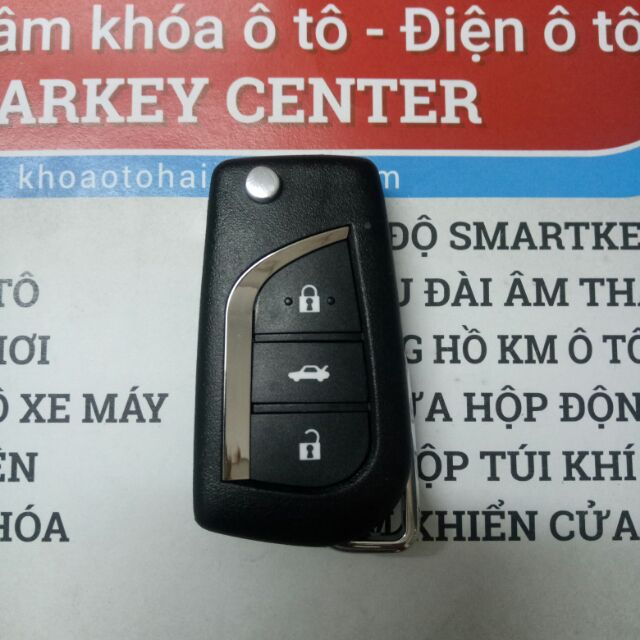 Chìa khoá gập theo xe Vios, Yaris đời 2007-2022