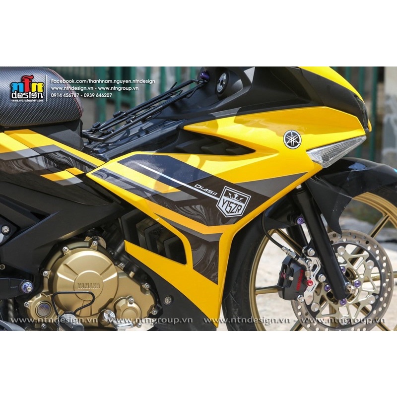Dàn áo Exciter 150 vàng đen tem Y15zr mẫu tem 2022