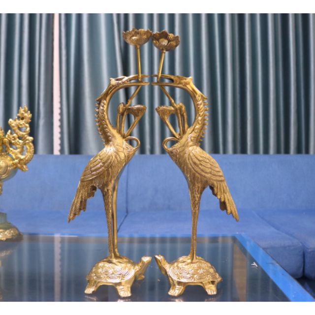 Cặp Hạc đồng cao 30cm