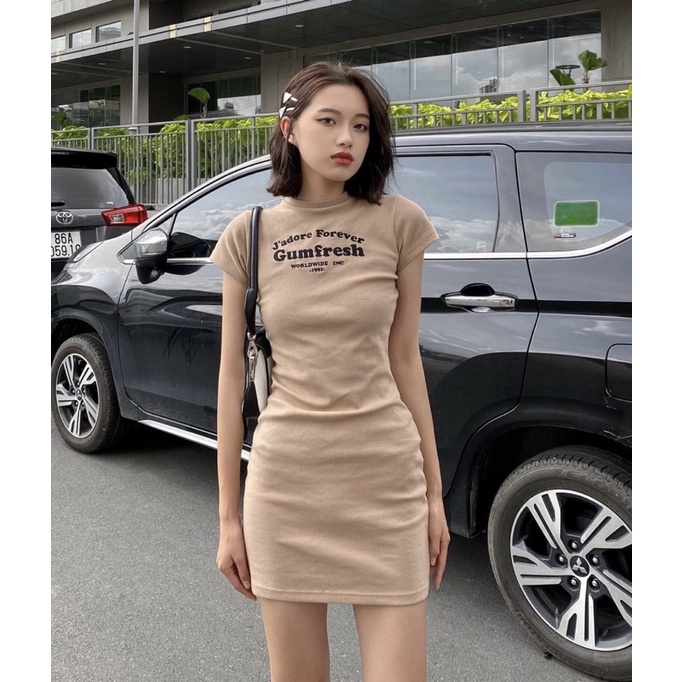 ĐẦM BODY THÊU CHỮ