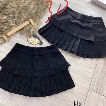 Chân váy nữ xếp ly xòe tầng to kèm quần CV422 SUTANO